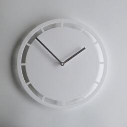 Minimalist Wall Clock Mid Century Modern Acrylic Silent Clock - 12 Inch - thumbnail 1