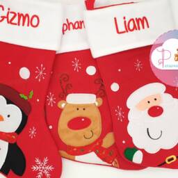 Personalised Christmas Stocking Embroidered Xmas Stockings Personalized Gift My First Baby Keepsake - thumbnail 3