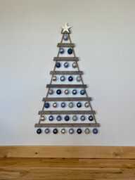 Large Hanging Christmas Tree-Weathered Gray - thumbnail 1