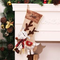 Personalized Christmas Stocking Holidays Decoration Snowman Monogram Stockings Ornaments - thumbnail 4