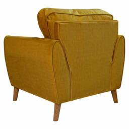 Gold Velvet Minimalist Chair - British Custom Made - thumbnail 3