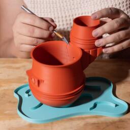 The Canyon Planter - Unique Original Modern Design Orange Fun Southwestern Funky - thumbnail 3