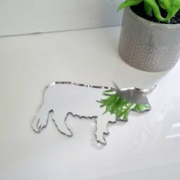 Highland Cow Acrylic Mirror Wall Art Personalized Engraving - thumbnail 2