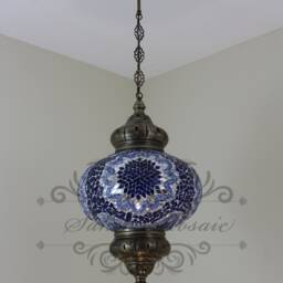 Turkish Handmade Mosaic Hanging Lamp - With 13 - thumbnail 3