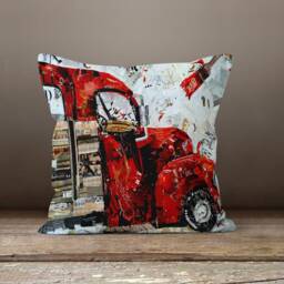 Car Cushion Cover-Motorbike Pillow Case-Bus Case-Van Cover-Gift For Him Cushion-Handmade Material - thumbnail 2