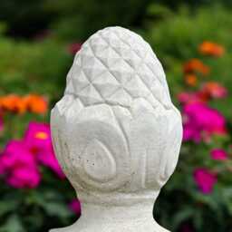Classic Concrete Garden Finial Statue Stone Decor Art Cement Pillar Topper Outdoor Fence Post Decoration Elegant Yard Accent Lawn Ornament - thumbnail 2