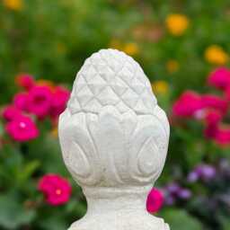 Classic Concrete Garden Finial Statue Stone Decor Art Cement Pillar Topper Outdoor Fence Post Decoration Elegant Yard Accent Lawn Ornament - thumbnail 3