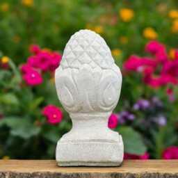 Classic Concrete Garden Finial Statue Stone Decor Art Cement Pillar Topper Outdoor Fence Post Decoration Elegant Yard Accent Lawn Ornament - thumbnail 1
