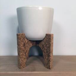 Desktop Plant Stand - Cork Mid Century Modern - thumbnail 2