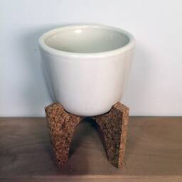 Desktop Plant Stand - Cork Mid Century Modern - thumbnail 3
