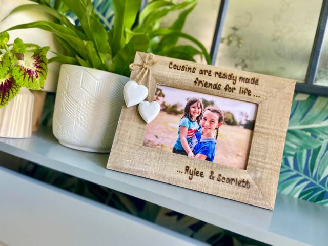 Cousins Photo Frame Personalised - Are Ready Made Friends For Life 6x4 - image 1