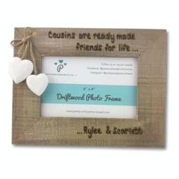 Cousins Photo Frame Personalised - Are Ready Made Friends For Life 6x4 - thumbnail 3