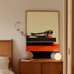 Turntable Poster - Vinyl Record Player Wall Art Retro Music Print Minimal Audio Decor - thumbnail 2