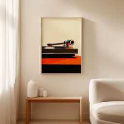 Turntable Poster - Vinyl Record Player Wall Art Retro Music Print Minimal Audio Decor - thumbnail 3