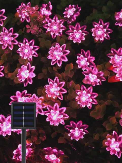 Lotus Fairy Lights Solar Powered , Suitable For Outdoor Garden Corridor Decoration - image 1