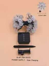 Lotus Fairy Lights Solar Powered , Suitable For Outdoor Garden Corridor Decoration - thumbnail 2
