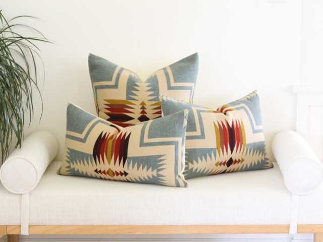 Shale Harding Wool Pillow Cover, Southwestern Cover - Made To Order - image 1