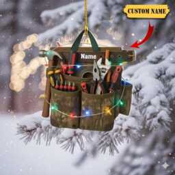 Personalized Electrician Tool Bag Flat Ornament,Mechanic