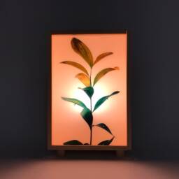 Plant Light Box, Wooden Led Lamp, Bedside Table Night Light, Plant Lampshade, , Lamp. #clara - thumbnail 3