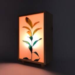 Plant Light Box, Wooden Led Lamp, Bedside Table Night Light, Plant Lampshade, , Lamp. #clara - thumbnail 2