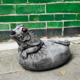Concrete Dragon in Egg Statue Stone Fantasy Creature Figurine Baby Sculpture Outdoor Garden Ornament Cement Mythical Decor Gift - thumbnail 3