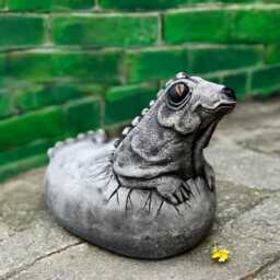 Concrete Dragon in Egg Statue Stone Fantasy Creature Figurine Baby Sculpture Outdoor Garden Ornament Cement Mythical Decor Gift - thumbnail 1