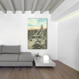 Williamsburg Bridge Print Antique New York City View On Canvas - thumbnail 1