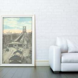 Williamsburg Bridge Print Antique New York City View On Canvas - thumbnail 2