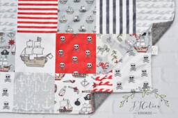 Pirate Minky Baby Blanket-Personalized Personalized Blanket - Blanket Boy-Pirate Nursery-Pirate Boy Girl