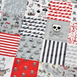 Pirate Minky Baby Blanket-Personalized Personalized Blanket - Blanket Boy-Pirate Nursery-Pirate Boy Girl - thumbnail 3
