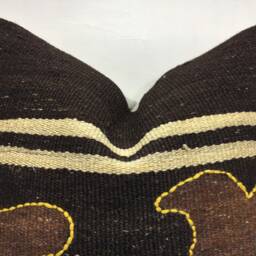 Vintage Turkish Kilim Pillow Cover, Handwoven Throw - 20x20 - thumbnail 3