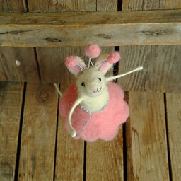 Ballerina Mouse, Felt Animal, Dancer, Ballet Gift, Needle Felted Felt Miniature, Birthday Whimsical Doll, Cute Gift - thumbnail 2