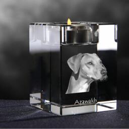 Azawakh, Crystal Candlestick With Dog, Souvenir, Decoration, Limited Edition, Collection - thumbnail 2