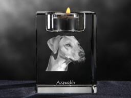 Azawakh, Crystal Candlestick With Dog, Souvenir, Decoration, Limited Edition, Collection - thumbnail 1