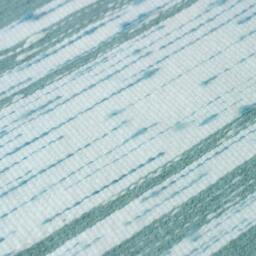 Handwoven Wool Rug Blue Ombre Striped Design - thumbnail 3