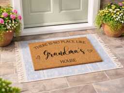 Grandkids Visit Welcome Mat - Personalized Name Sign Home Gift - thumbnail 1