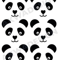 Wall Stickers in The Shape Of Panda & Cross Vinyl Sticker With Choice Colours For Walls Children's Rooms Baby - thumbnail 3