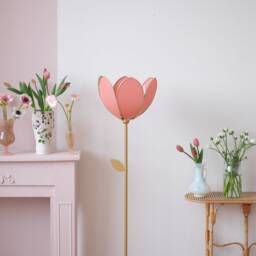 Simple Flower Floor Lamp & Lampshade - Terracotta - thumbnail 3