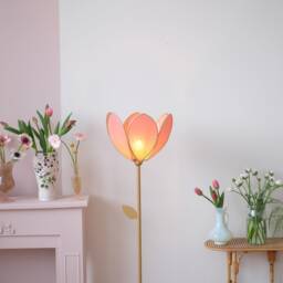 Simple Flower Floor Lamp & Lampshade - Terracotta - thumbnail 4