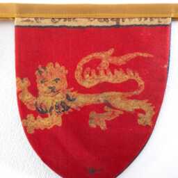 Medieval Style Heraldry Shields & Fleur-De-Lis Fabric Bunting - Double-Sided 12 Flags 3 Metres - thumbnail 3