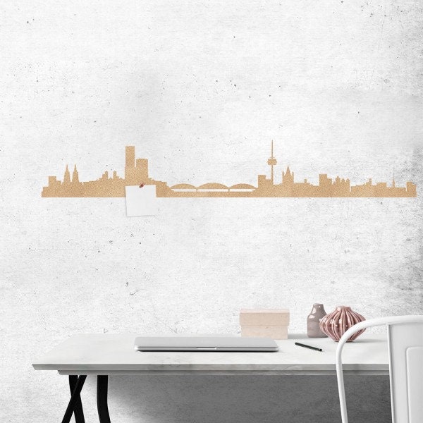 Corkline Cologne Skyline Wall Pictures City Panorama Pinboard Decoration Made Of Cork Sticker Living Room Tattoo Bedroom Silhouette - image 1