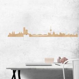 Corkline Cologne Skyline Wall Pictures City Panorama Pinboard Decoration Made Of Cork Sticker Living Room Tattoo Bedroom Silhouette - thumbnail 1
