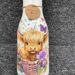 Highland Cow Vase - Decouoage, Vase, Gift, Highland Coo - thumbnail 2