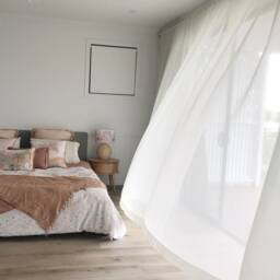 Linen Sheer Curtain Panels For Bedroom, Living Room, 12 Colors, Grommet, Rod Pocket, Hook/Ring, Track Options , Custom Size Drapery - thumbnail 4