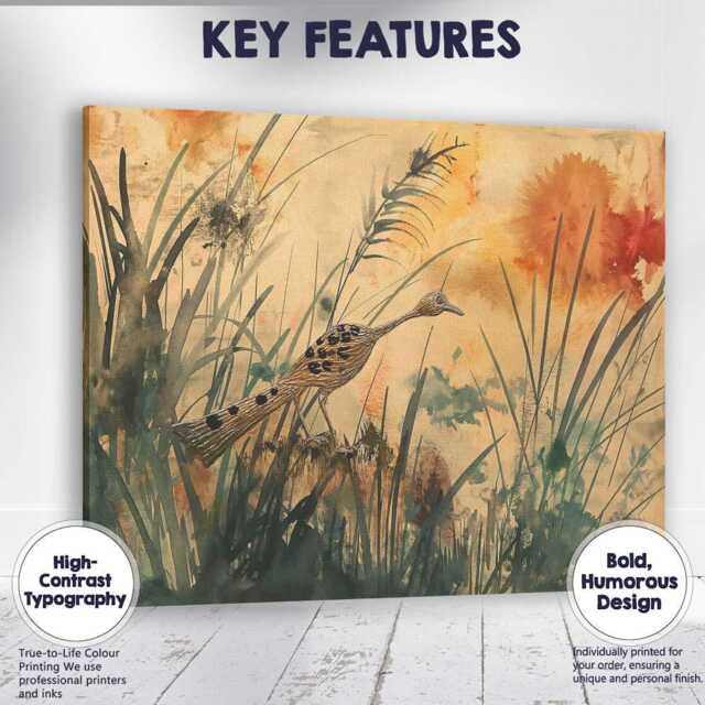 Watercolour Woodland Bird Nature Wildlife Painting Canvas Wall Art Print Decor Picture Ready To Hang - image 1