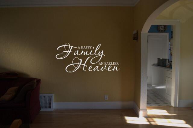 Family Heaven Vinyl Wall Art Decal, Religious Home Decor - image 1