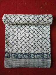 Christmas Sale Indian Handmade Kantha Quilt Perfect Bed Matching Bedspread Size -108x90 - thumbnail 1