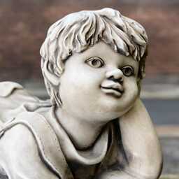 Concrete Reading Boy Sculpture Stone Statue Outdoor Child Figurine Cement Memorial Children Decor Handmade Patio Ornament Kids Art Gift - thumbnail 2