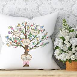 Family Tree Cushion - Mother's Day Gift For Grandma Mum Personalised From Grandchildren - thumbnail 2