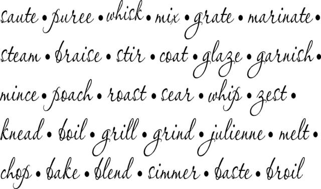 Kitchen Border Cooking Quote Vinyl Wall Decor Lettering Decal - image 1